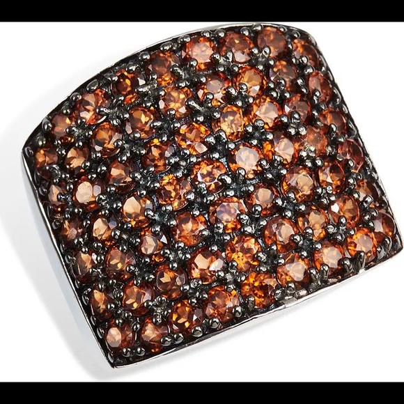 NWT Savvy Cie Jewels Sterling Silver Mocha Zircon Ring - Picture 2 of 7